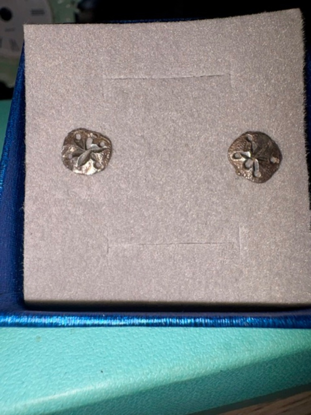 10k rose gold sand dollar earrings